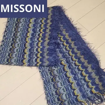 미쏘니 머플러 프린지 장식 지그재그 패턴 MISSONI 여성용