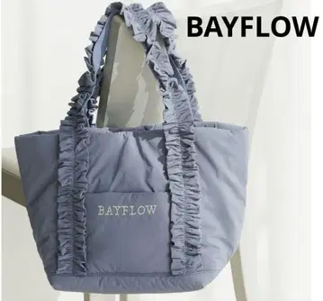 BAYFLOW [바닥이 넓어 사용하기 쉬운] 프릴 로고 토트 M