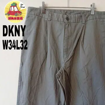 USA 구제 의류 DNKY 치노 팬츠 W34 L32 그레이 원턱