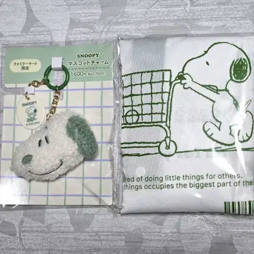 훼미리마트 SNOOPY 에코백 마스코트 참 스누피