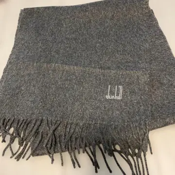 dunhill 그레이 머플러 100% 캐시미어 100% 스코틀랜드제