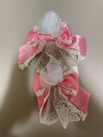 베이비더스타즈 샤인브라이트 리본 빗 핑크 미사용 새상품