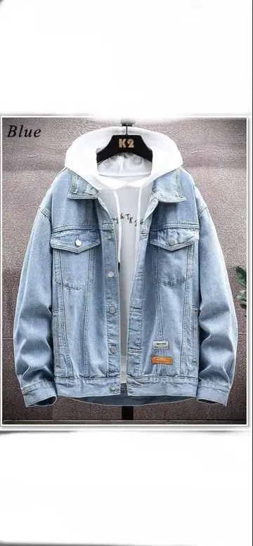 택 포함 새상품 라이트 블루 데님 자켓 L 사이즈