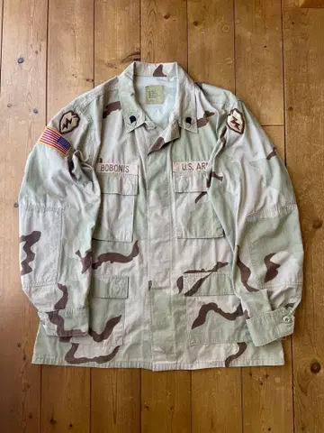 [ 실물 판매 ] U.S. Army 데저트 카모 자켓 L-R 성조기 패치