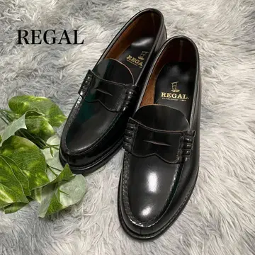 새상품급 REGAL 블랙 코인 로퍼