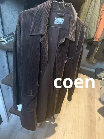 coen 별주 SMITH'S 브라운 코듀로이 롱 자켓