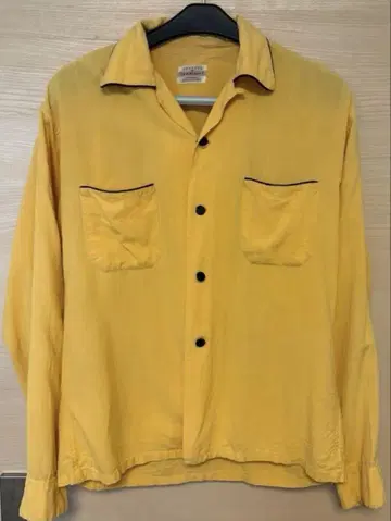 50s TOWNCRAFT 레이온 오픈 카라 셔츠