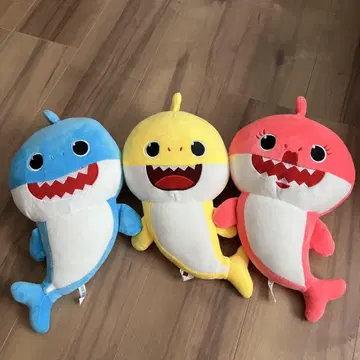 컬러풀 샤크 봉제 인형 3개 세트