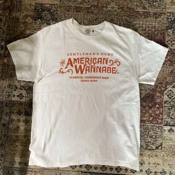AMERICAN WANNABE 프린트T셔츠 화이트