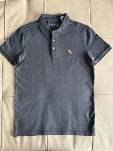 Abercrombie & Fitch 블랙 피케 셔츠 S 아바클로