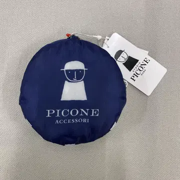PICONE 도트 무늬 에코백 네이비