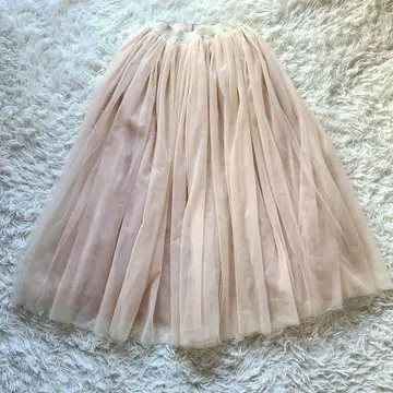 현행 모델 트루 바이 마리코 오이카와 튤 레이스 롱 스커트