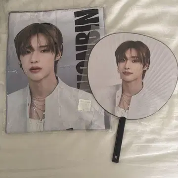 WONBIN 원빈 부채 슬로건 타월