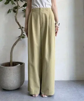 DouDou 치노 라이크 투 턱 팬츠