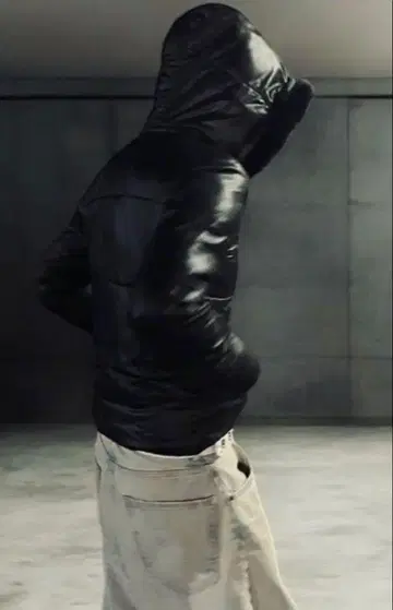 y2k black fur down jacket