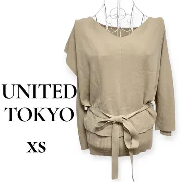 UNITED TOKYO 돌먼 슬리브 니트 베이지 XS