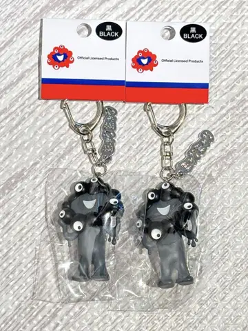 블랙 미야쿠미야쿠 참 포함 입체 키링 PVC 2개 세트