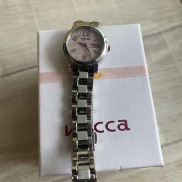 iwacca 손목시계 실버 핑크 다이얼