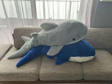 상어 봉제 인형 (그레이 파랑)