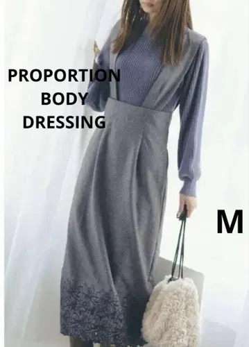 PROPORTION BODY DRESSING 자수 타이트 점프 스커트