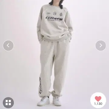 Code:graphy 그레이 맨투맨 세트 M 사이즈 셋업