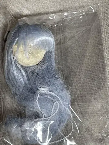 라이트 블루 롱 가발 커스텀 인형용 론슈카님 제작 7inch