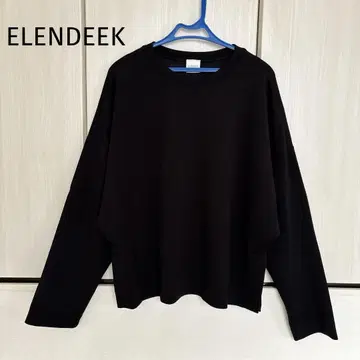 ELENDEEK 엘렌딕 풀오버 티셔츠 긴팔 블랙