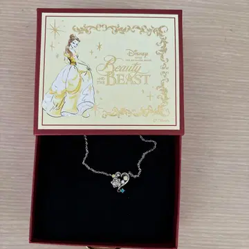 [ 한정판 ] 미녀와 야수 목걸이 새상품급 실버