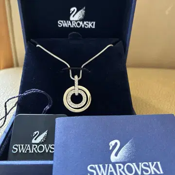 Swarovski 목걸이 서클 실버 정품 박스 포함