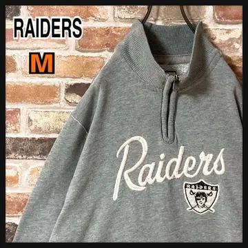 [레어] RAIDERS 레이더스 하프 지퍼 맨투맨 자수 로고 M