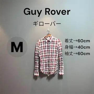 가이 로버 체크 무늬 긴팔 셔츠 M