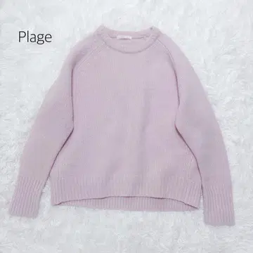Plage 플라주 니트 울 캐시미어 혼방 더스티 핑크 FREE