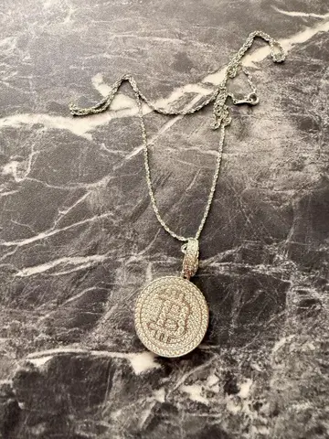 비트코인 화이트 실버 목걸이