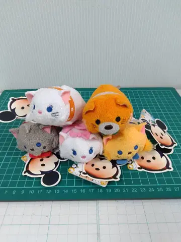 택 포함 Disney 마리 가족 츠무츠무 봉제 인형 5개 묶음 판매