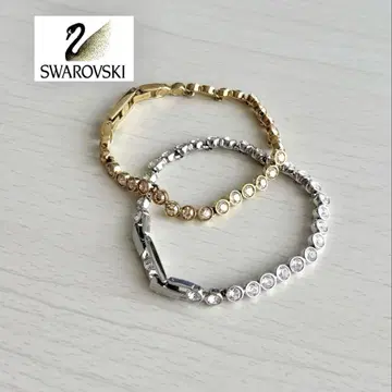 Swarovski 스와로브스키 테니스 팔찌 골드 실버 세트