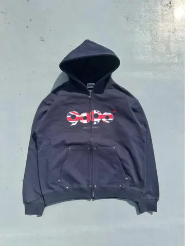 9090 OG 로고 어소트 집 후디 네이비 XL