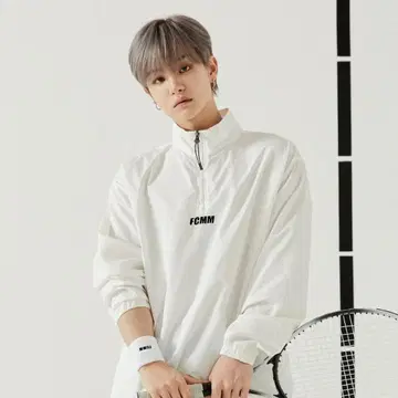 TREASURE FCMM 지훈 착용 윈드브레이커 M 하프 지퍼