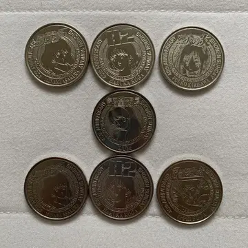 40주년 기념 코인 세트 캐릭터 7개