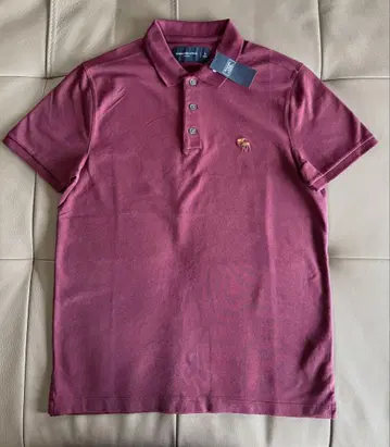 Abercrombie & Fitch 버건디 피케 셔츠 S 아바클로
