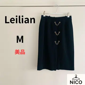 새상품급 Leilian 레리안 골드 체인 스커트 무릎 기장 오피스 출퇴근