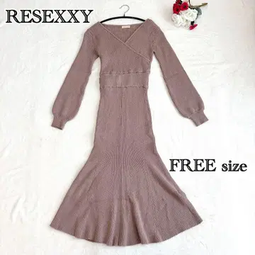 RESEXXY 카슈쿨 머메이드 니트 원피스 긴팔 핑크