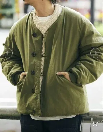 [ ARMY TWILL ] 별주 리버서블 노카라 블루종