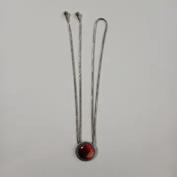 실버제 빨간색 보석 목걸이