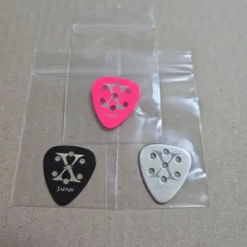 hide 기타 피크 3개 세트 구멍 있음 XJAPAN