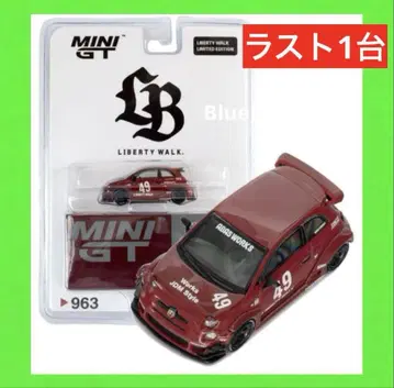 LBWK 한정판 패키지 MINI GT 아바르트 595 빨간색 MINIGT