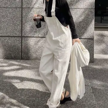 ETRE TOKYO 데님 올인원 화이트