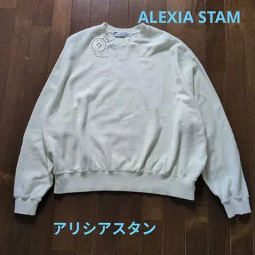 ALEXIA STAM 아이보리 크루넥 맨투맨