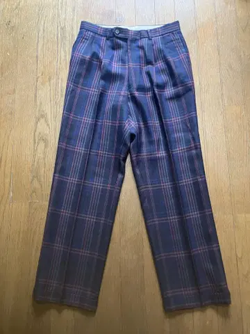 vintage slacks tartan check mode