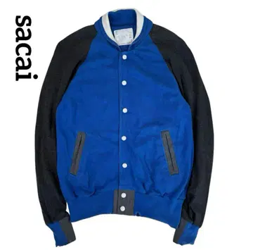 sacai 사카이 캐시미어 혼방 스냅 버튼 블루종 자켓