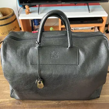 일비종떼 블랙 가죽 보스턴 백